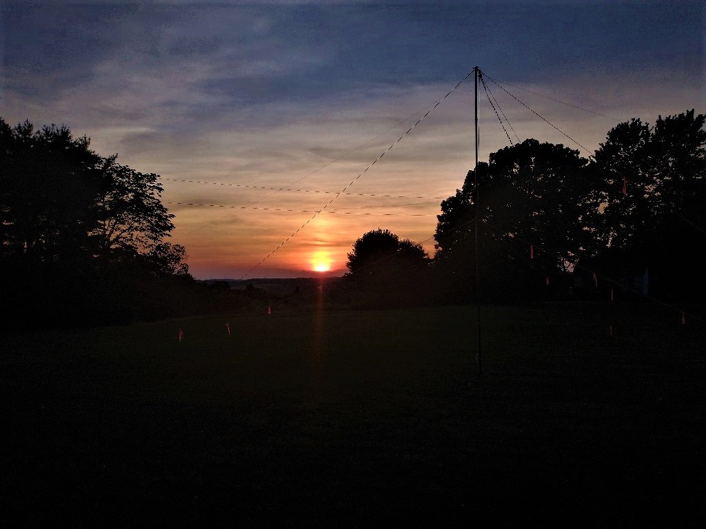 sunset at field day